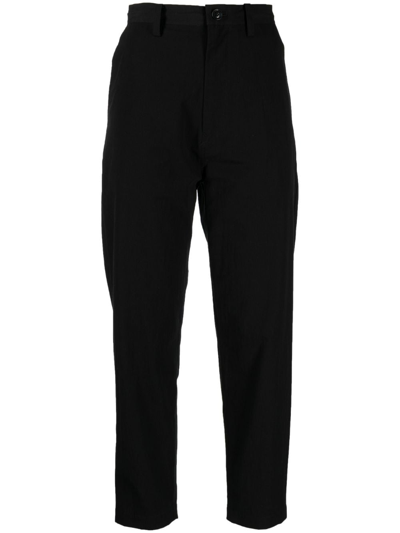 Shop Y's High-waisted Cropped Trousers In Black