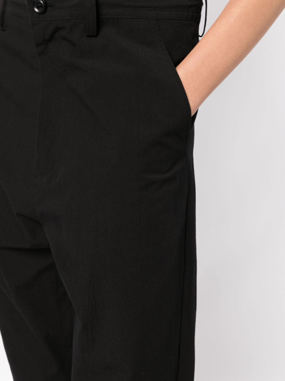 Y's High-waisted Cropped Trousers In Black