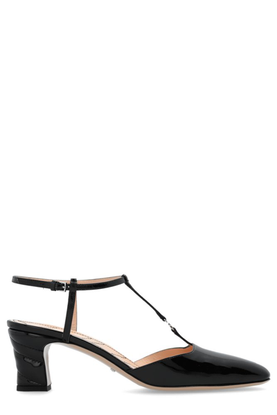 Shop Gucci Double G Slingback Pumps In Black