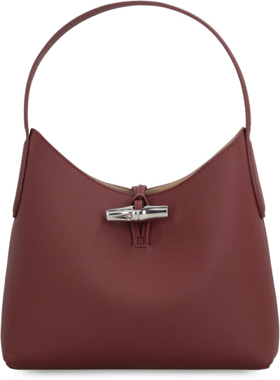 Shop Longchamp Roseau Medium Shoulder Bag In Brown