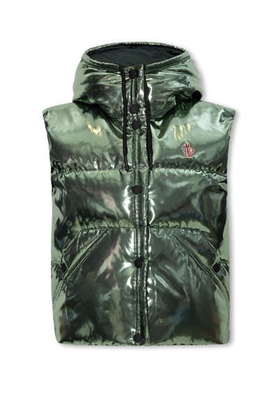 Shop Moncler Grenoble Ramees Down Gilet In Green