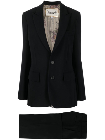 Shop Dsquared2 Black Single-breasted Suit In Nero