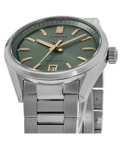 Pre-owned Tag Heuer Carrera Automatic Green Dial Steel Women's Watch Wbn2312.ba0001