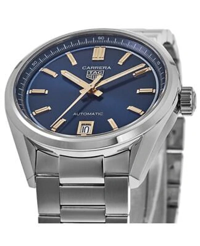 Pre-owned Tag Heuer Carrera Automatic Blue Dial Steel Women's Watch Wbn2311.ba0001