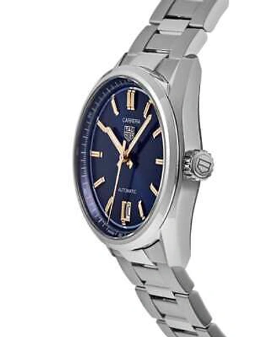 Pre-owned Tag Heuer Carrera Automatic Blue Dial Steel Women's Watch Wbn2311.ba0001