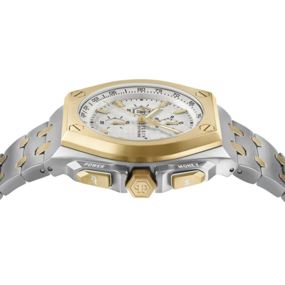 Pre-owned Philipp Plein Men's Chrono Watch Quartz Extreme Bicolour Pwgaa0421 Stainless