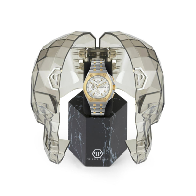 Pre-owned Philipp Plein Men's Chrono Watch Quartz Extreme Bicolour Pwgaa0421 Stainless