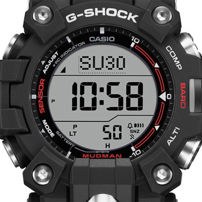 Pre-owned Casio G-shock Master Of Gw-9500-1jf Mudman Radio Solar Carbon Guard Men Watch