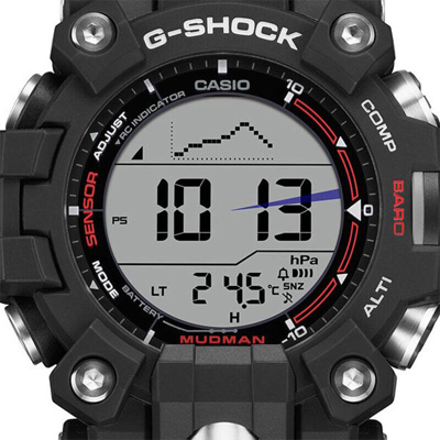 Pre-owned Casio G-shock Master Of Gw-9500-1jf Mudman Radio Solar Carbon Guard Men Watch