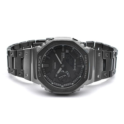 Pre-owned Casio G-shock Gm-b2100bd-1ajf Black Metal Case/band Solar Bluetooth Men Watch Jp