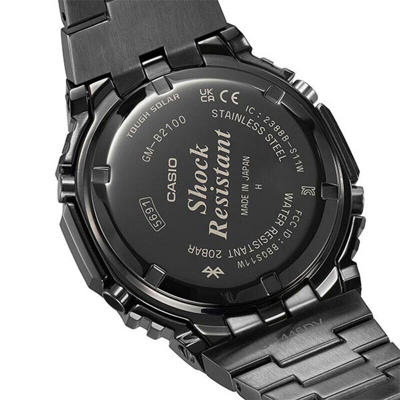 Pre-owned Casio G-shock Gm-b2100bd-1ajf Black Metal Case/band Solar Bluetooth Men Watch Jp