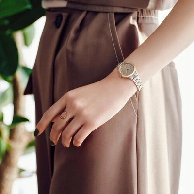 Pre-owned Seiko Lukia Ssvw208 Grow Elegant Brown Solar Radio Watch Women Box