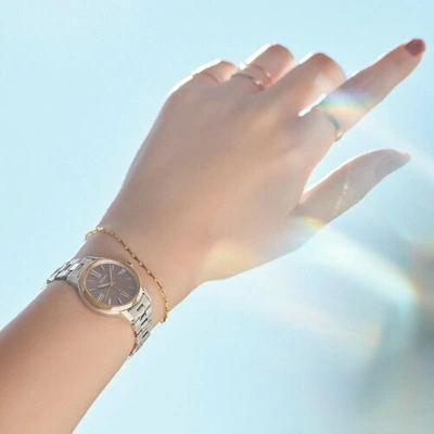 Pre-owned Seiko Lukia Ssvw208 Grow Elegant Brown Solar Radio Watch Women Box