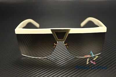 Pre-owned Saint Laurent Sl 537 Palace 002 Rectangular Ivory Brown 99 Mm Women's Sunglasses