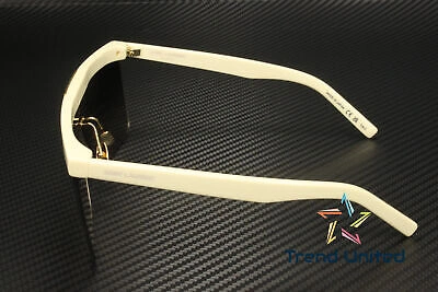 Pre-owned Saint Laurent Sl 537 Palace 002 Rectangular Ivory Brown 99 Mm Women's Sunglasses