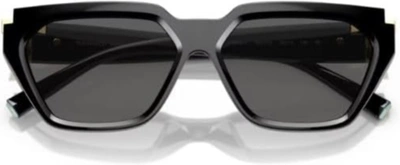 Pre-owned Tiffany & Co Authentic Tiffany Sunglasses Tf4205u - 8001s4 Black W/ Gray Lens New56mm