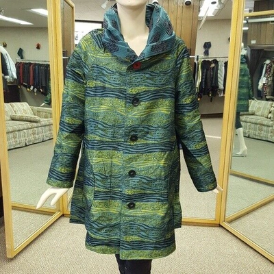 Pre-owned Ubu Reversible Flocked Raincoat; Dots To Zebra In Multicolor