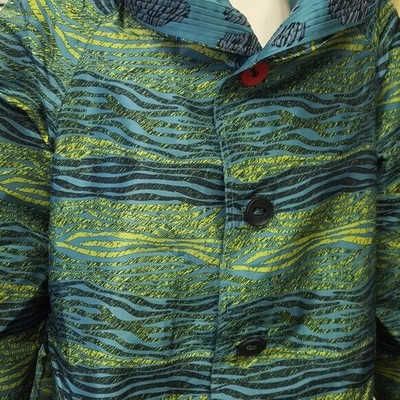 Pre-owned Ubu Reversible Flocked Raincoat; Dots To Zebra In Multicolor