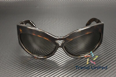 Pre-owned Saint Laurent Sl 73 002 Cat Eye Injection Havana Grey 67 Mm Women's Sunglasses In Gray