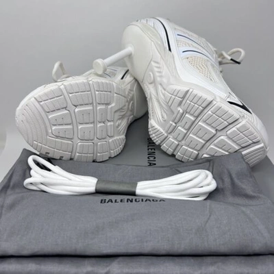 Pre-owned Balenciaga X-pander Women's Distressed Sneaker Heels Size 38 Eu/8 Us White Black