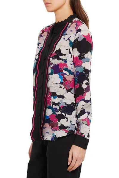 Shop Mary Katrantzou Mica Printed Silk Crepe De Chine Blouse