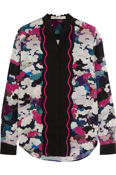 Mary Katrantzou Mica Printed Silk Crepe De Chine Blouse In Multicolor