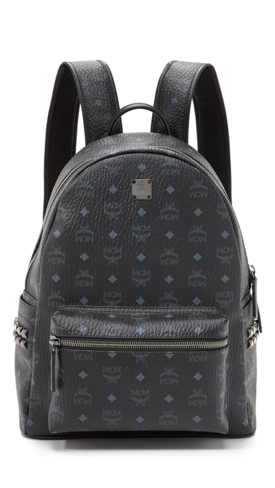 Shop Mcm Stark Medium Side Stud Backpack In Black