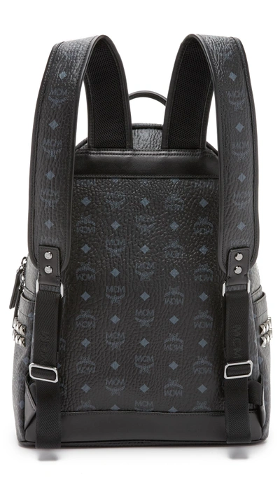 Shop Mcm Stark Medium Side Stud Backpack In Black