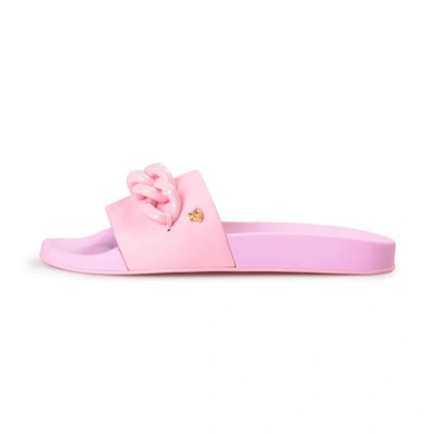 Pre-owned Versace Women's Candy Pink Leather Sandals Flip Flops Shoes