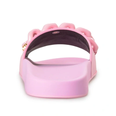 Pre-owned Versace Women's Candy Pink Leather Sandals Flip Flops Shoes