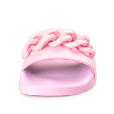 Pre-owned Versace Women's Candy Pink Leather Sandals Flip Flops Shoes