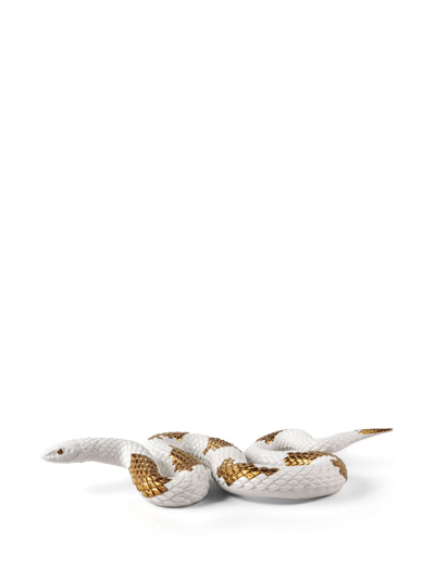 Lladrò Porcelain Snake Ornament In Gold
