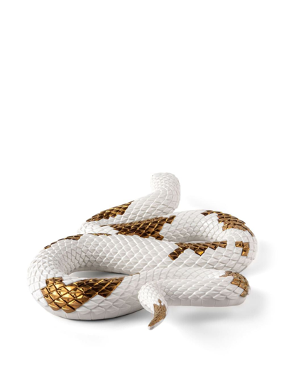 Lladrò Porcelain Snake Ornament In Gold