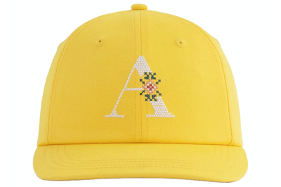 Pre-owned Aimé Leon Dore Aime Leon Dore Needlepoint 'a' Hat Yellow