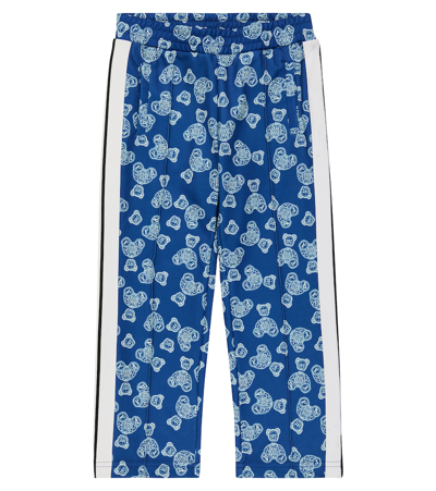Shop Palm Angels Printed Track Pants In Blue