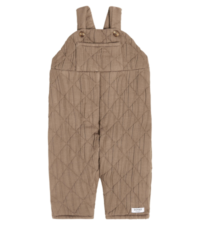 Shop Donsje Baby Mennie Cotton-blend Overalls In Brown