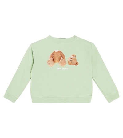 Shop Palm Angels Baby Printed Cotton Jersey Sweatshirt In Blue