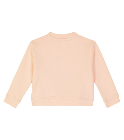 Shop Palm Angels Baby Logo Cotton Jersey Sweatshirt In Pink