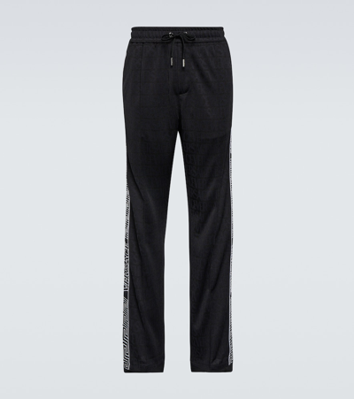 Shop Versace Allover Jacquard Sweatpants In Black