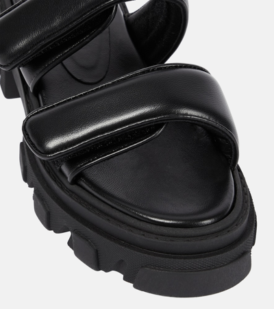 Gia Borghini Adelaide Leather Sandals In Black