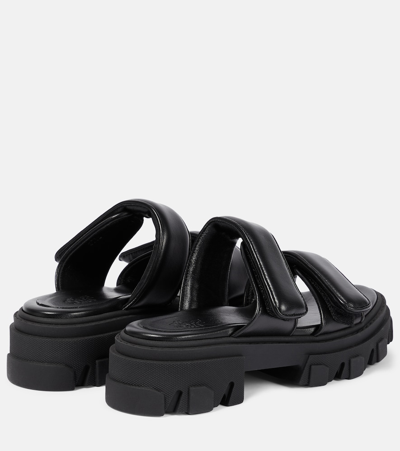 Gia Borghini Adelaide Leather Sandals In Black
