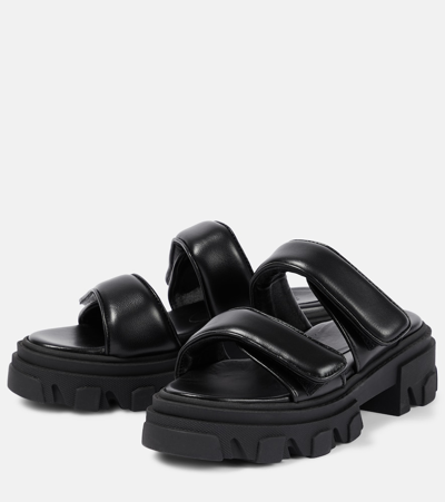 Gia Borghini Adelaide Leather Sandals In Black