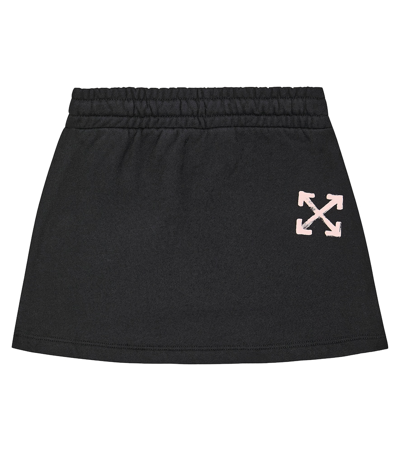 Shop Off-white Arrows Cotton Jersey Skirt In Black
