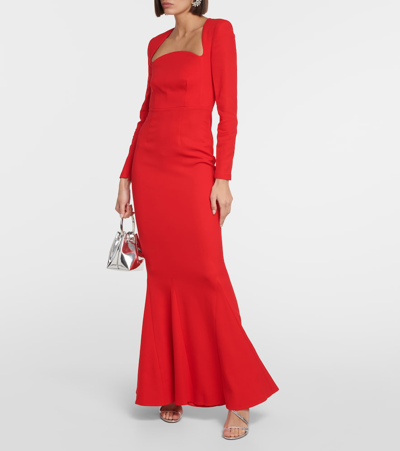 Shop Roland Mouret Cady Gown In Red