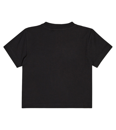 Shop Palm Angels Printed Cotton Jersey T-shirt In Black