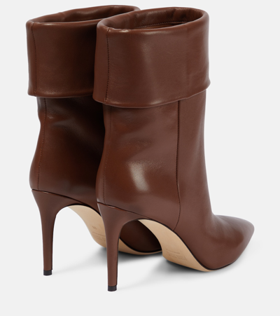 Shop Paris Texas Leather Ankle Boots In Brown