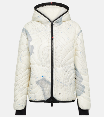 Shop Moncler Niverolle Quilted Printed Jacket In White