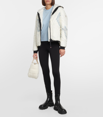 Shop Moncler Niverolle Quilted Printed Jacket In White