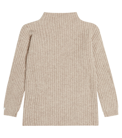 Shop Donsje Dai Ribbed-knit Wool Sweater In Beige