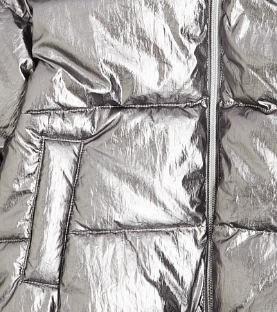 Shop Bonpoint Blythe Metallic Puffer Jacket In Silver